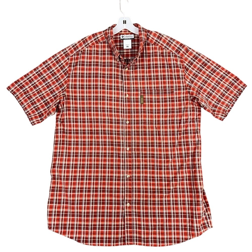 Columbia‎ Gorpcore Shirt Men 2XT Tall Short Sleeve Button Front Outdoor Casual